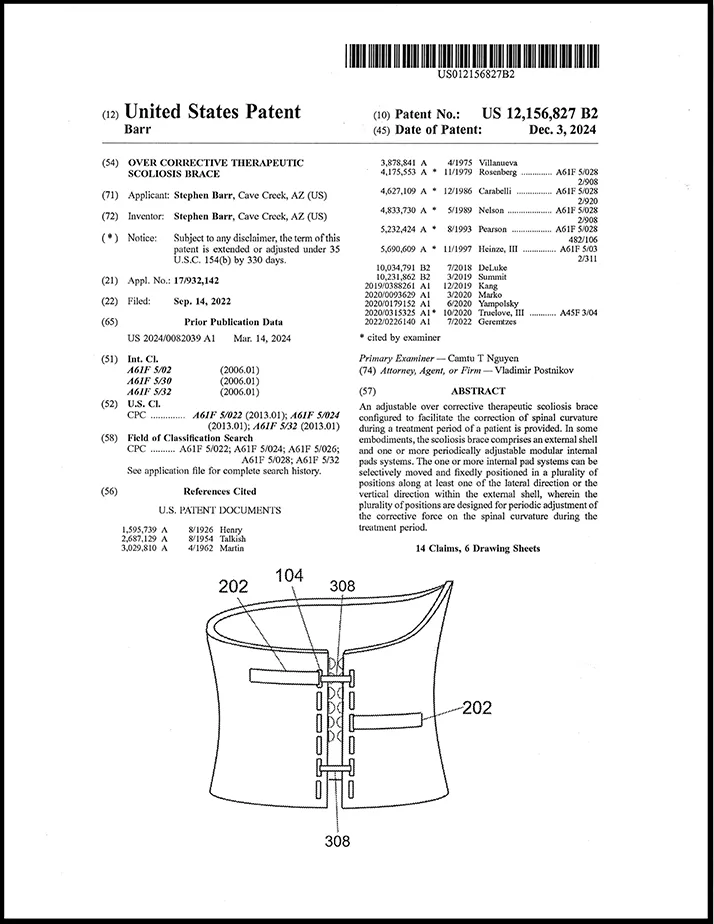 Chiropractic Phoenix AZ Brace Patent